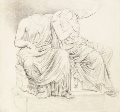 Estudio de dos estatuas clásicas sin cabeza de James Ward