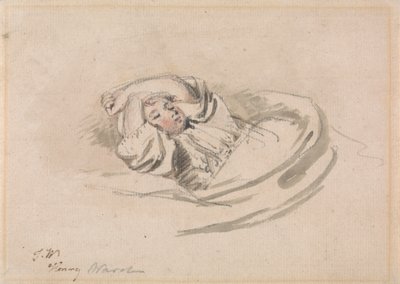 El hijo del artista, Henry, dormido de James Ward