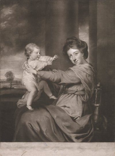 Carolina Duquesa de Marlborough con Lady Caroline Spencer, su hija de James Watson