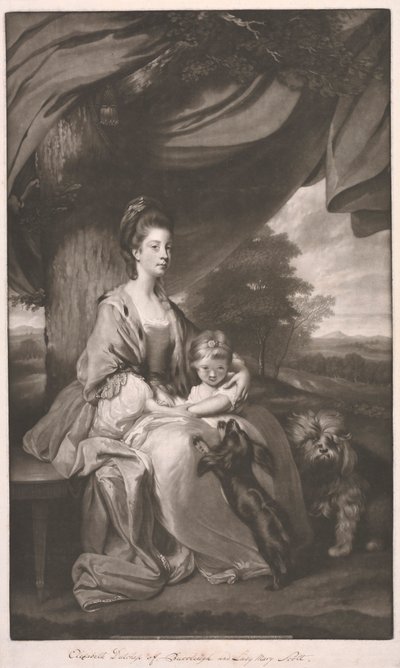 La duquesa de Buccleuch con su hija, Lady Mary Scott de James Watson
