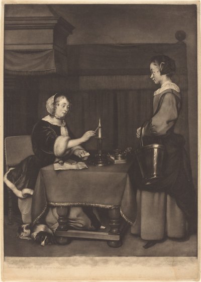 La corresponsal femenina de James Watson after Gabriel Metsu