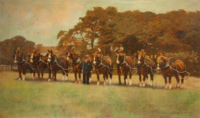 Caballos de tiro, 1896 de James Weaver Tattersall