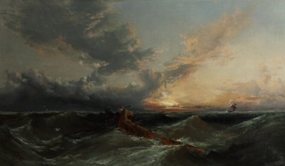 La señal, c.1860 (óleo sobre lienzo) de James Webb