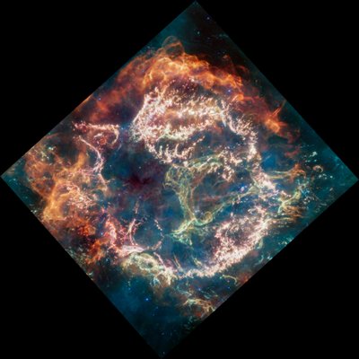 Casiopea A (Imagen MIRI) de James Webb Space Telescope (NASA)