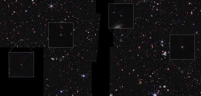 Galaxias en el campo CEERS (imagen de la NIRCam) de James Webb Space Telescope (NASA)