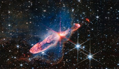 Herbig-Haro 46/47 (Imagen NIRCam) de James Webb Space Telescope (NASA)