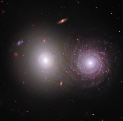 Galaxias en interacción VV 191 (Imagen compuesta de Webb y Hubble) de James Webb Space Telescope (NASA)