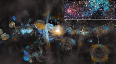 Centro de la Vía Láctea (MeerKAT y Webb) de James Webb Space Telescope (NASA)