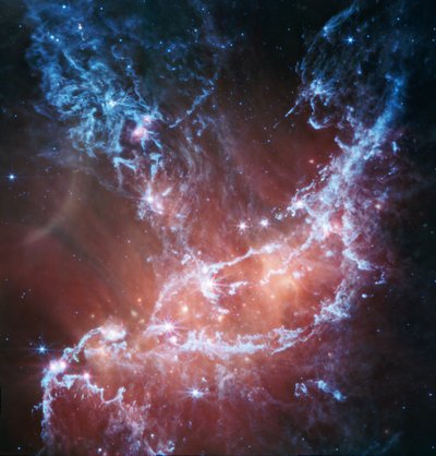 NGC 346 (Imagen MIRI) de James Webb Space Telescope (NASA)