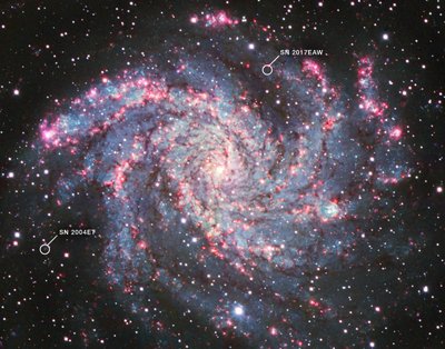 NGC 6946 (Observatorio Nacional Kitt Peak) de James Webb Space Telescope (NASA)
