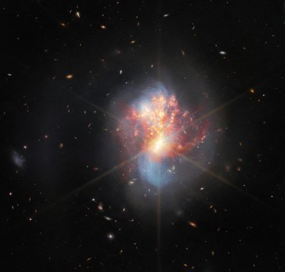 Par de galaxias en fusión de James Webb Space Telescope (NASA)
