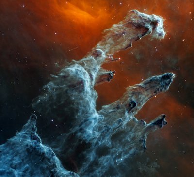 Pilares de la Creación (Imagen MIRI) de James Webb Space Telescope (NASA)