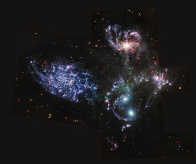 Quinteto de Stephan (Imagen MIRI) de James Webb Space Telescope (NASA)