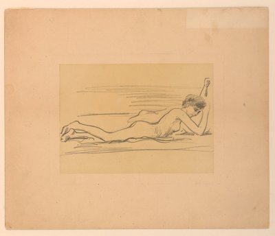 Boceto de Desnudo Femenino de James Wells Champney