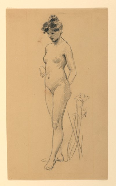 Desnudo femenino de pie de James Wells Champney