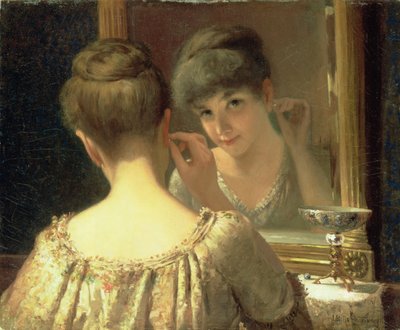 La coqueta, c.1885 de James Wells Champney