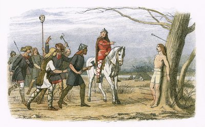 Edmund rey de Anglia Oriental asesinado por los daneses de James William Edmund Doyle