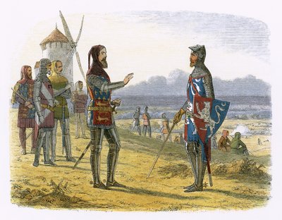 Eduardo rechaza socorro a su hijo en Crecy de James William Edmund Doyle