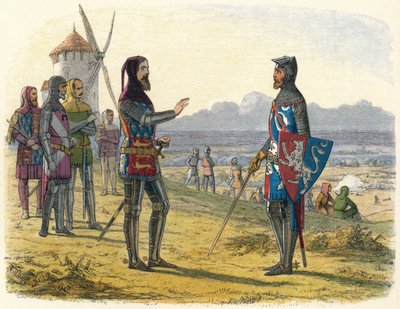 Eduardo rechaza socorrer a su hijo en Crécy, 1346 1864 de James William Edmund Doyle