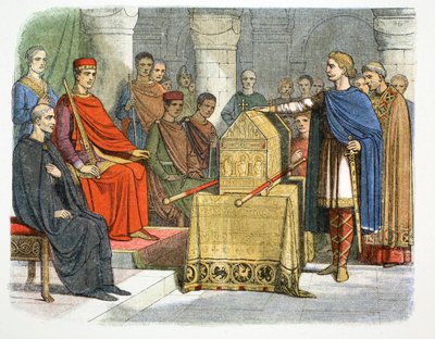 Harold II jura fidelidad al duque Guillermo de Normandía, 1064, 1864 de James William Edmund Doyle