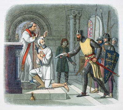 Hubert de Burgh sacado del santuario en Boisars, Francia, 1232 de James William Edmund Doyle