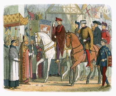 El Rey Carlos VI de Francia y Enrique V recibidos por el clero de James William Edmund Doyle