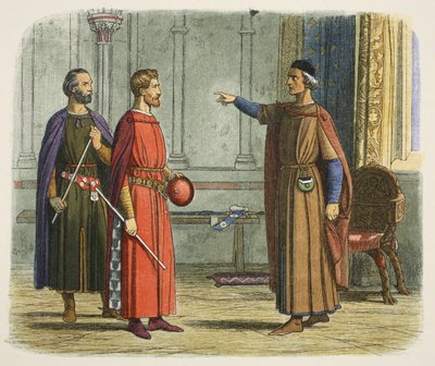 El rey Eduardo I amenaza al Lord Mariscal de James William Edmund Doyle