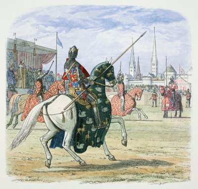 El rey Ricardo II detiene el duelo entre los duques de Hereford y Norfolk, 1398 de James William Edmund Doyle