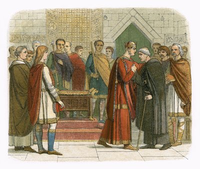 El rey Guillermo I rinde homenaje a los líderes ingleses de James William Edmund Doyle