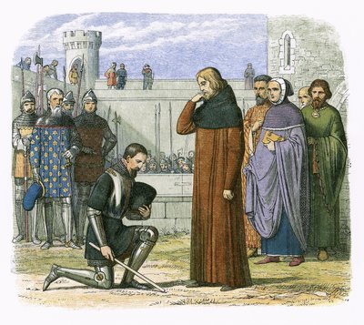 Encuentro de Ricardo II y Enrique Bolingbroke en el que Enrique exige el trono de James William Edmund Doyle