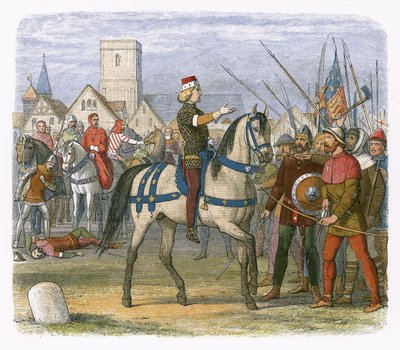 Ricardo asume el mando de los rebeldes en la Revuelta de los Campesinos de James William Edmund Doyle