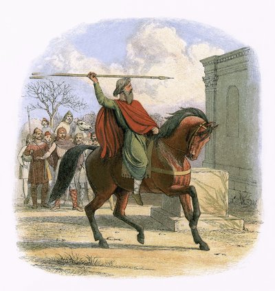 El sumo sacerdote Coifi profana el templo de los ídolos de James William Edmund Doyle