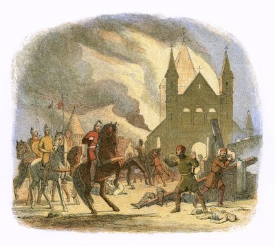 Guillermo I recibiendo una herida fatal en Mantes de James William Edmund Doyle
