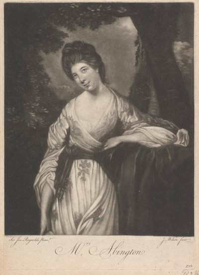 Sra. Frances Abington (de soltera Barton) de James Wilson