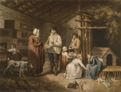 Vendiendo Conejos, grabado por William Ward (1766-1826) 1796 de James after Ward