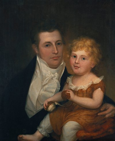 Retrato del Dr. Samuel Simes y su hija, Mary Jane de James the Elder Peale
