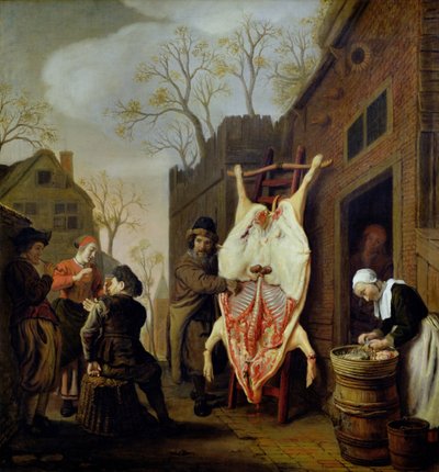 La carnicería (óleo sobre lienzo) de Jan (1620-76) Victors