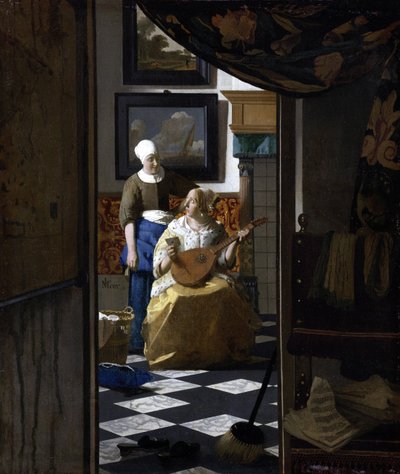 La carta de amor, c.1669-70 de Johannes Vermeer