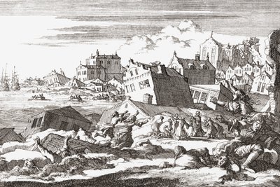 Terremoto de 1692 en Port Royal, Jamaica de Jan (after) Luyken