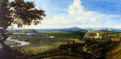 Vista de Nottingham desde el este, c.1695 (óleo sobre lienzo) de Jan (attr.to) Siberechts