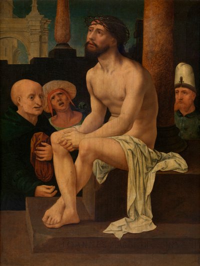 Cristo sentado en la Piedra Fría (óleo sobre tabla) de Jan (c.1472 c.1533) Gossaert