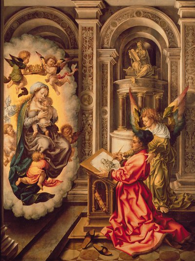 San Lucas pintando a la Virgen María, c.1520 de Jan (c.1472 c.1533) Gossaert