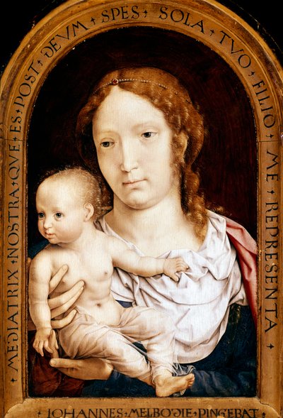 Virgen con niño. Díptico Carondelet de Jan (c.1472 c.1533) Gossaert