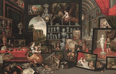 Alegoría de la vista (óleo sobre lienzo) de Jan (follower of) Brueghel