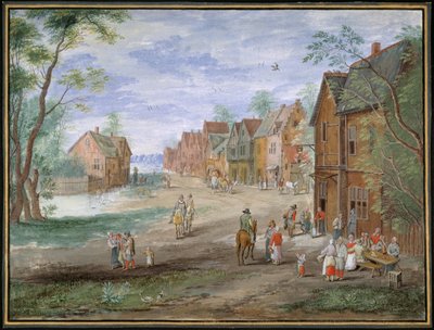 El plein en Gouda en invierno de Jan (follower of) Brueghel