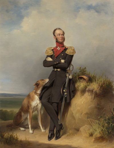 Retrato de Guillermo II, Rey de los Países Bajos de Jan Adam Janszoon Kruseman