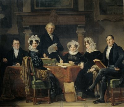 Regentes y Regentas del Asilo de Leprosos, Amsterdam, 1834-35 de Jan Adam Kruseman