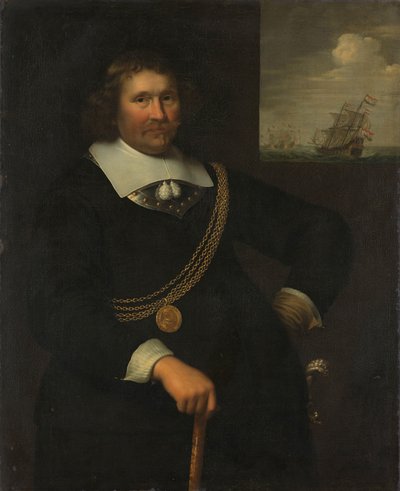 Retrato de Jan Cornelisz Meppel, teniente almirante de Holanda y Frisia Occidental de Jan Albertsz. Rotius