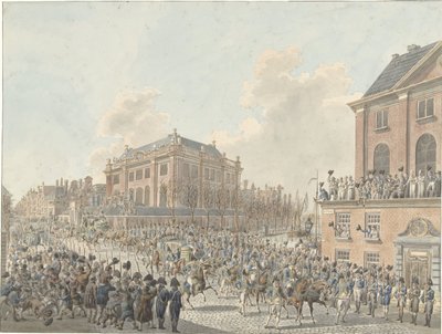 La llegada a Ámsterdam de Luis Napoleón el 20 de abril de 1808 de Jan Anthonie Langendijk Dzn (signed by artist)