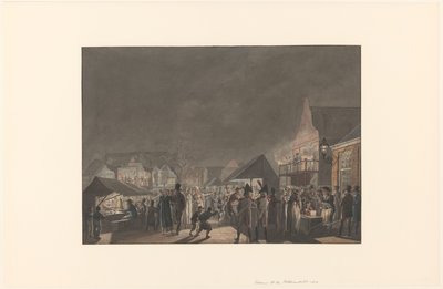 Feria en el Botermarkt de Amsterdam, 1810 de Jan Anthonie Langendijk Dzn